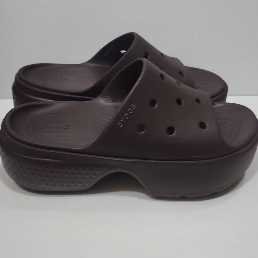 Crocs Stomp Platform Slide mocha W11 M9